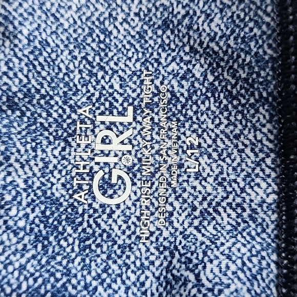 ATHLETA GIRL  HIGH RISE MILKY WAY TIGHT LEGGINGS/  L/12 - Picture 5 of 13